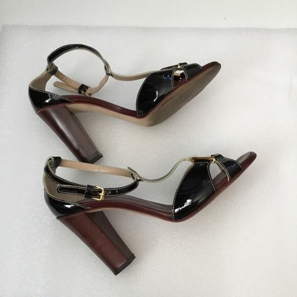 Giuseppe Zanotti Burgundy T-Strap Heel Sandals - Picture 9 of 11